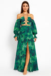 CAMERON KARMA MAXI DRESS - EMERALD GREEN FLORAL
