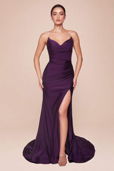 ELANOR GOWN - EGGPLANT
