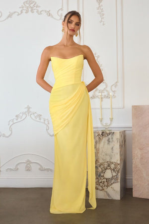 MARCELLA GOWN - LIGHT YELLOW