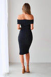 BRENDA DRESS - BLACK GLITTER