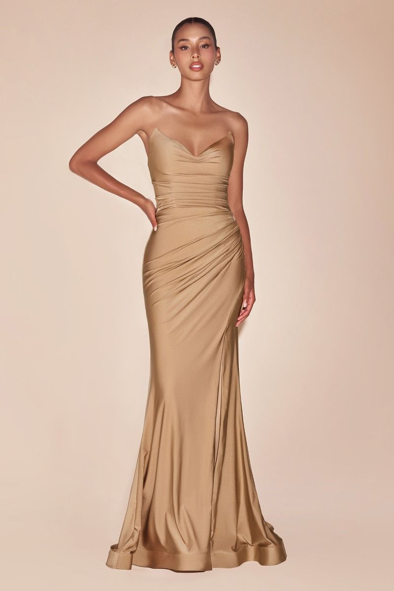 ELANOR GOWN - NUDE GOLD | CD791