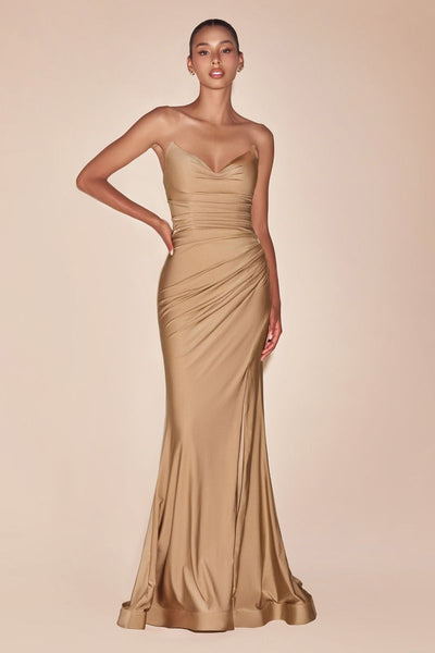 ELANOR GOWN - NUDE GOLD