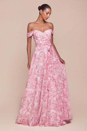 DAHLIA GOWN - ROSE FLORAL | 7441