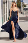ADA FITTED GOWN - NAVY | CM369