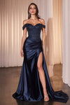 ADALEE LACE FITTED GOWN - NAVY | CD803