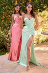 CAMILLA FITTED CORSET GOWN - SOFT MINT | 7483
