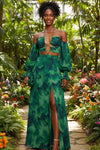 CAMERON KARMA MAXI DRESS - EMERALD GREEN FLORAL