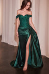 ADALEE LACE FITTED GOWN - EMERALD | CD803