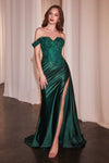 ADALEE LACE FITTED GOWN - EMERALD | CD803