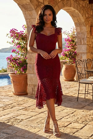GISELLE DRESS - BURGUNDY