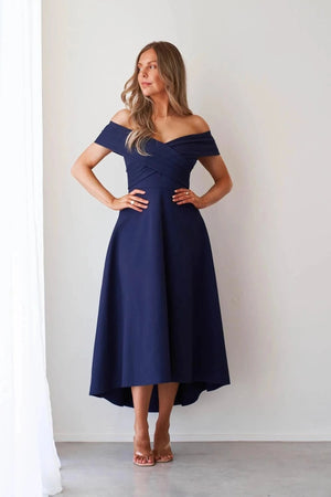 BELINA DRESS - NAVY