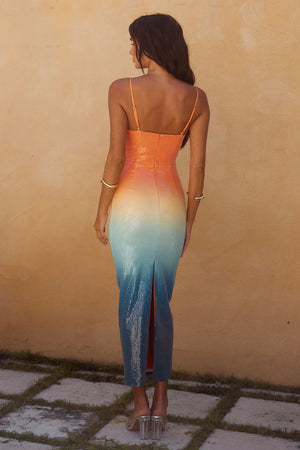 BENITO MIDI DRESS - OMBRE