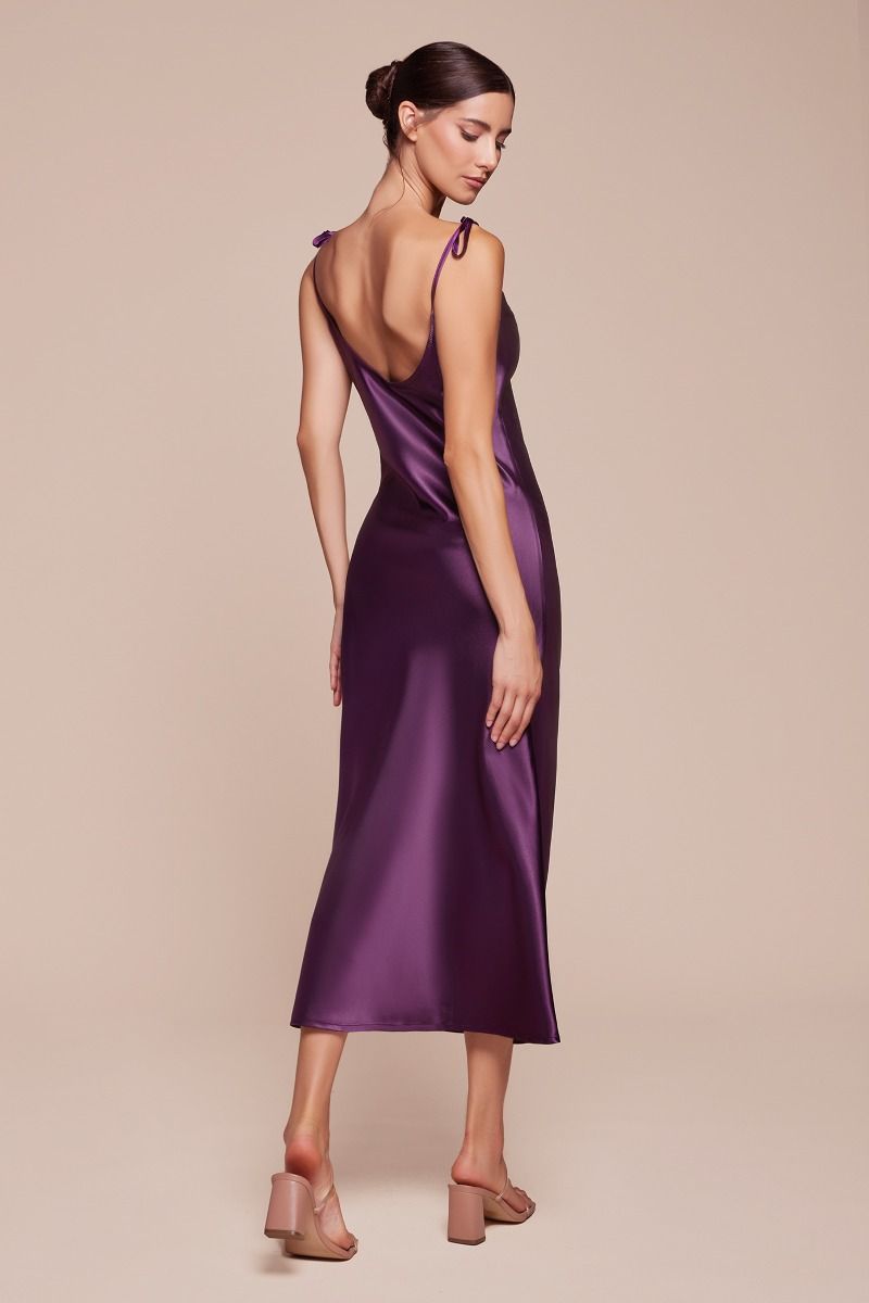 JULIANA DRESS - EGGPLANT BD103