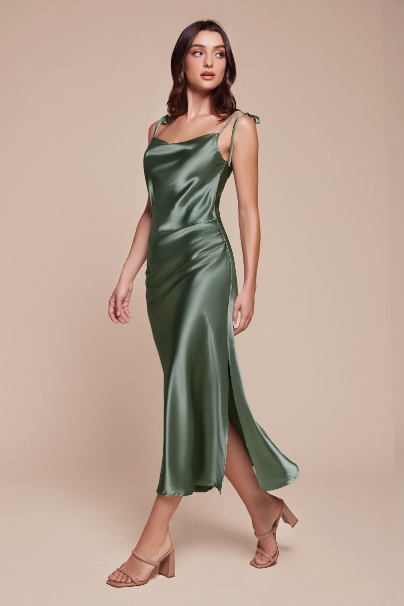 JULIANA DRESS - MOSS GREEN BD103