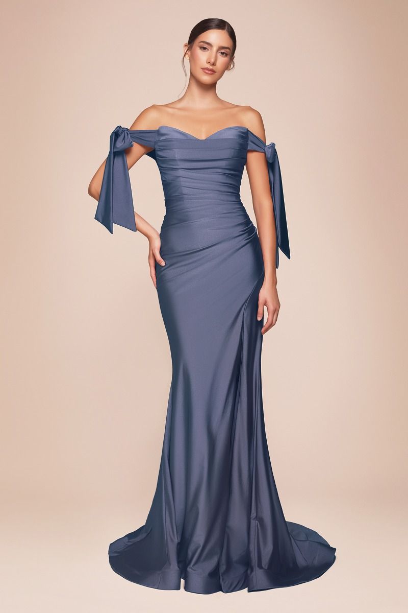 BRIDGETTE GOWN - SMOKY BLUE | CD943