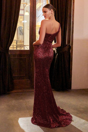 MELANIE GOWN - BURGUNDY | CH182