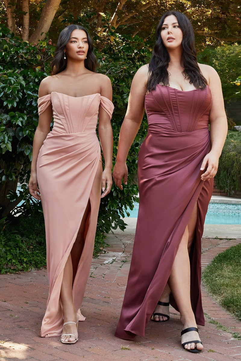 PORTIA CORSET GOWN - DUSTY ROSE | 7484