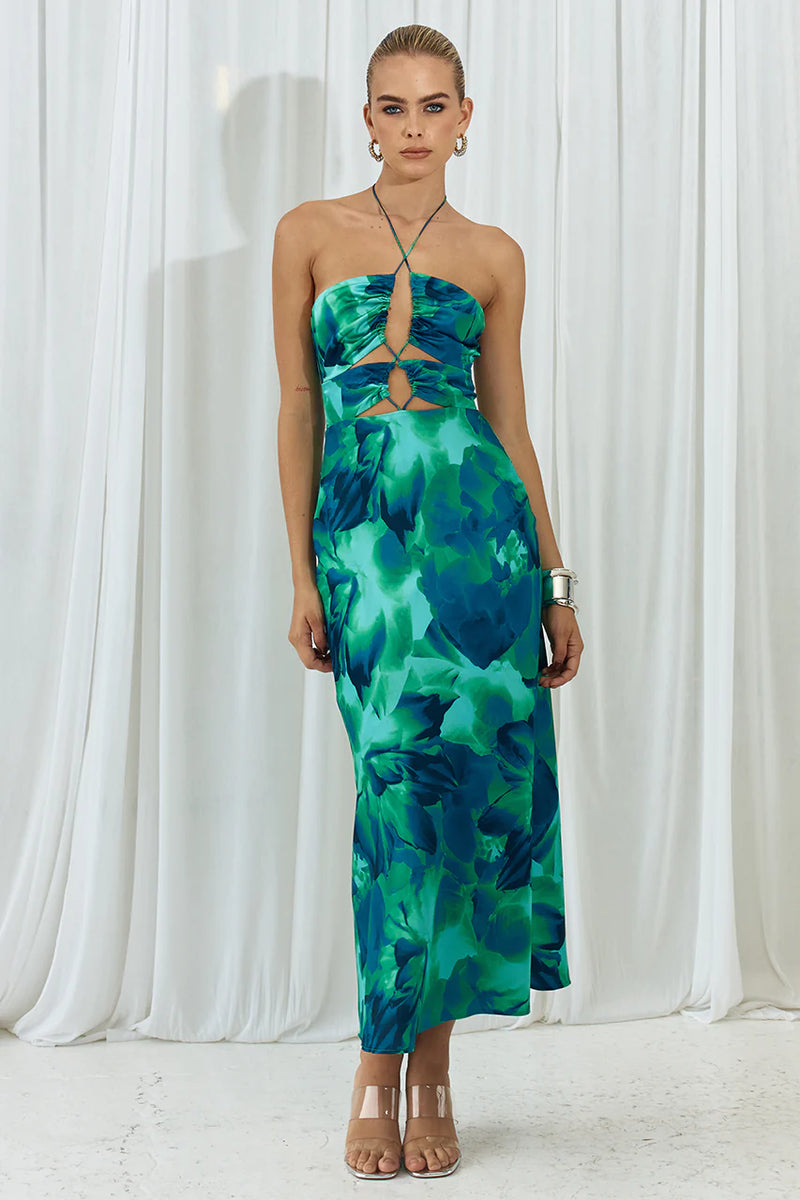 Blossom Cameron Dress - Emerald Green Floral Blossom Cameron Dress - Emerald Green Floral