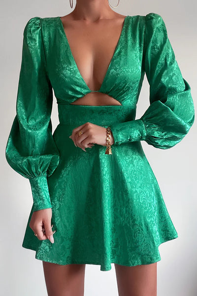 ROSIE MINI DRESS - EMERALD