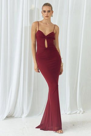 MARLINE MAXI DRESS -  MERLOT