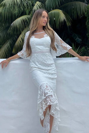 REYNA DRESS - WHITE