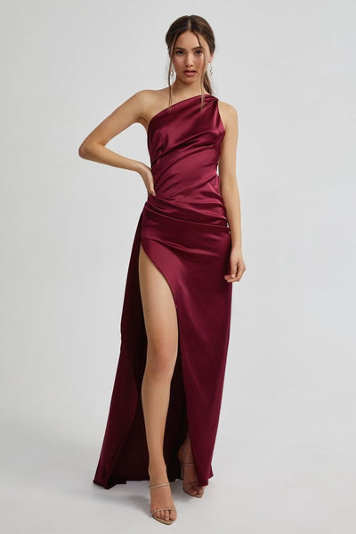 SAMIRA DRESS - BURGUNDY