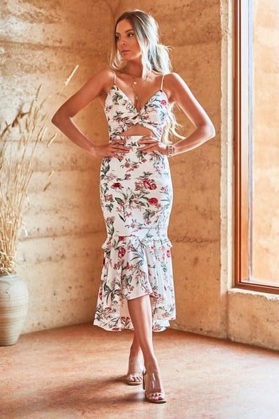 LYANNA DRESS - WHITE FLORAL