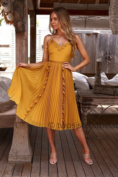 MAIA DRESS - MUSTARD