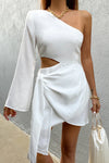 SELINA TIE DRESS - WHITE