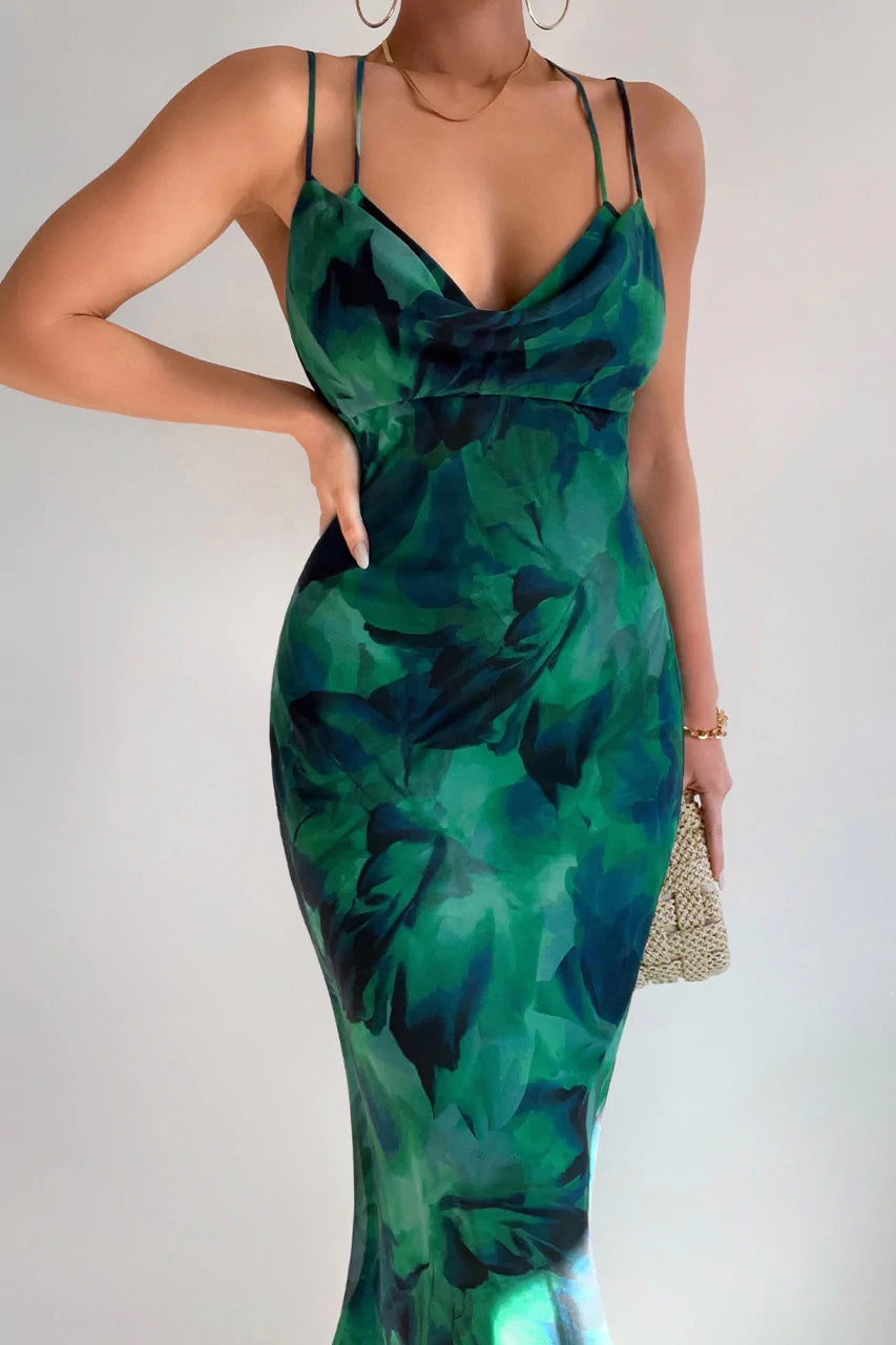 Green skin tight dress deals