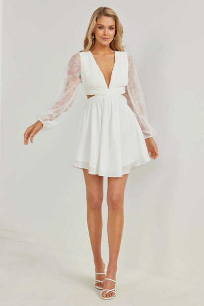 EVERLEIGH DRESS -  WHITE