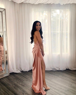 lexi samira dress pink Samira Dress Pink One Shoulder Diamante Gown