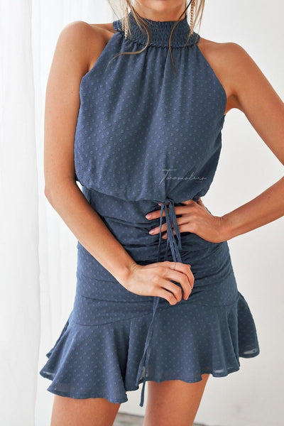 PIP MINI DRESS - STEELE BLUE